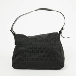 Sac FENDI Mamma toile monogramme noire