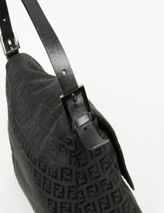 Sac FENDI Mamma toile monogramme noire