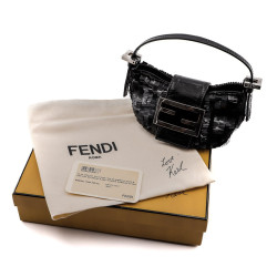 Mini baguette FENDI sequins noirs