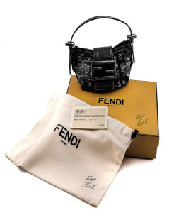 Mini baguette FENDI sequins noirs