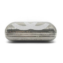 Minaudière CHANEL cristal mesh argent