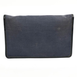 Pochette CELINE lin bleu Vintage