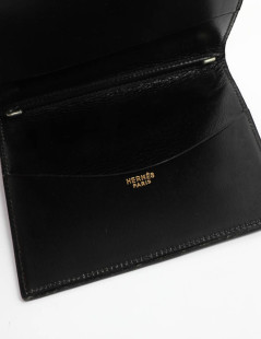 Porte-répertoire HERMES cuir box noir