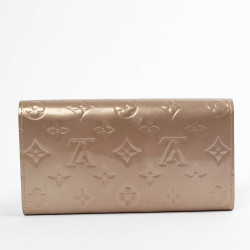 Portefeuille Sarah LOUIS VUITTON verni beige