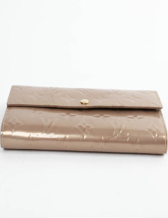 Portefeuille Sarah LOUIS VUITTON verni beige