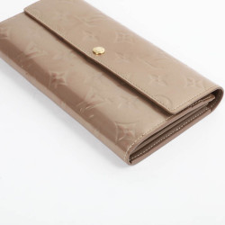 Portefeuille Sarah LOUIS VUITTON verni beige