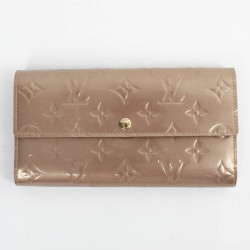 Portefeuille Sarah LOUIS VUITTON verni beige