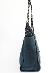 Sac CHANEL Deauville denim bleu