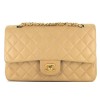 Sac CHANEL TIMELESS beige et chaîne dorée