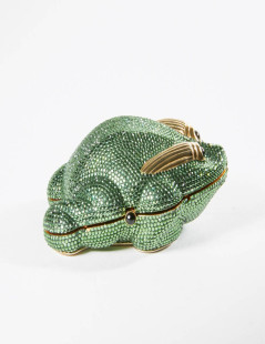 Minaudière JUDITH LIEBER grenouille strass