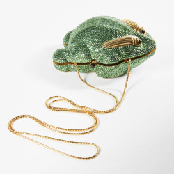 Minaudière JUDITH LIEBER grenouille strass