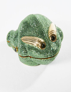 Minaudière JUDITH LIEBER grenouille strass