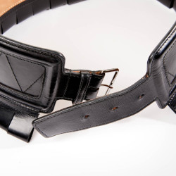 Ceinture ALAIA large cuir box noir