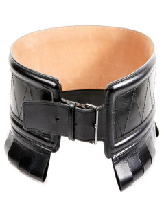 Ceinture ALAIA large cuir box noir