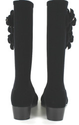 Bottes de pluie CHANEL en feutrine noire T 39