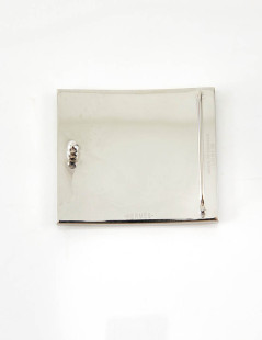 Boucle de ceinture HERMES rectangle argent