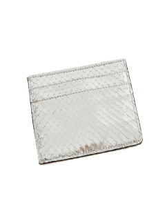 Porte-cartes de crédit DIOR python argent