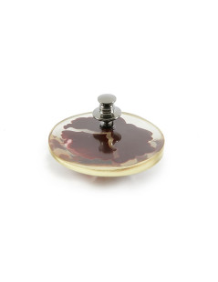 CHANEL burgundy plexi pin's brooch