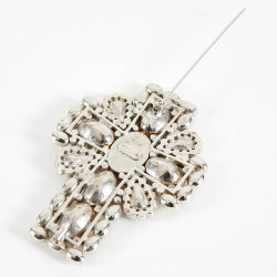 Broche VERSACE croix topaze et brillants Collector