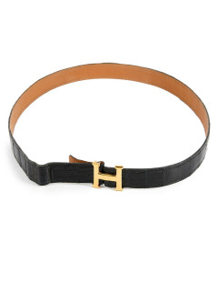 Ceinture HERMES PM alligator noir 