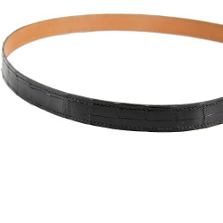 Ceinture HERMES PM alligator noir 