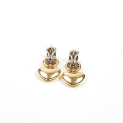 Boucles d'oreille bicolores coeur