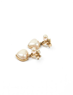 Earrings 925/°°° yellow gold with cultured pearls