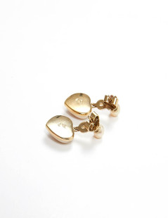 Earrings 925/°°° yellow gold with cultured pearls