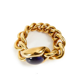 Bague CHANEL or 750/°°°et cabochon 