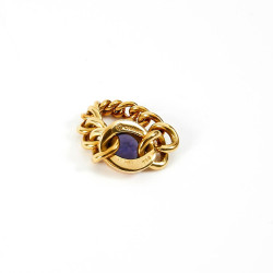 Bague CHANEL or 750/°°°et cabochon 