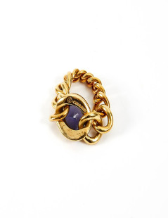 Bague CHANEL or 750/°°°et cabochon 