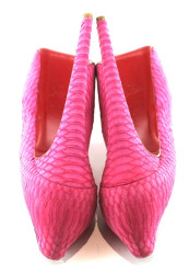 Escarpins CHRISTIAN LOUBOUTIN dafodile en python rose T 