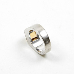 Bague CARTIER T 51 or blanc 750//°°° citrine