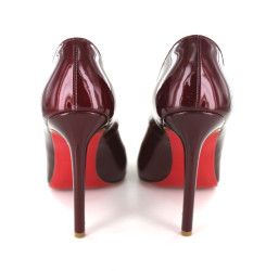 Escarpins CHRISTIAN LOUBOUTIN en cuir verni rouge