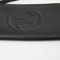 Pochette GUCCI cuir grainé noir 