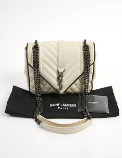 Sac enveloppe YSL beige SAINT LAURENT