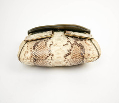 CHLOE Irina bag in beige python and leather