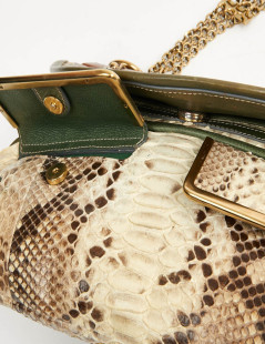 CHLOE Irina bag in beige python and leather