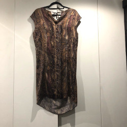 Robe soie YVES SAINT LAURENT imprimé python 