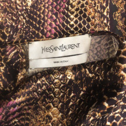 Robe soie YVES SAINT LAURENT imprimé python 