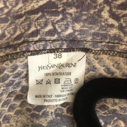 Robe soie YVES SAINT LAURENT imprimé python 