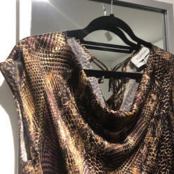 Robe soie YVES SAINT LAURENT imprimé python 