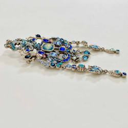 CHRISTIAN LACROIX Broche argent et strass