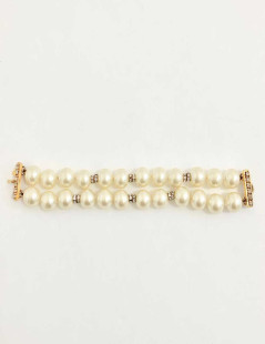 Bracelet perles CHANEL double rangs