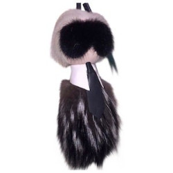 FENDI Karlito key ring in mink and fox fur