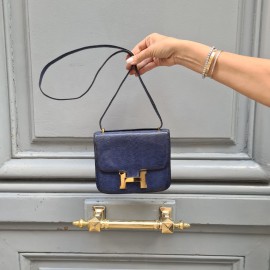 Hermes Blue Saphir Sapphire Crocodile Gold Birkin 25 Handbag - MAISON de  LUXE