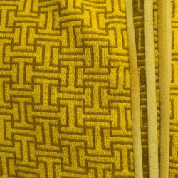 Plaid HERMES jaune jacquard H