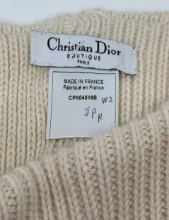 CHRISTIAN DIOR Cache-cou cachemire écru