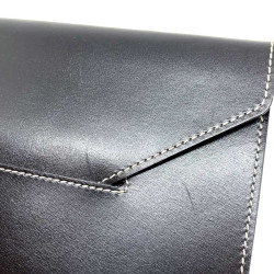 Porte cartes sans marque cuir box noir