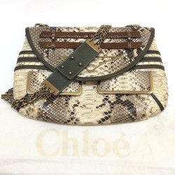 Sac CHLOE python beige